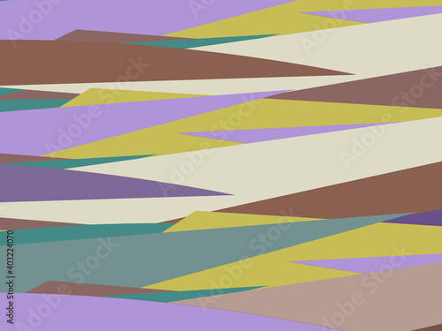 Beautiful of Colorful Art Brown, Green, Yellow, Purple, Abstract Modern Shape. Image for Background or Wallpaper © Arya