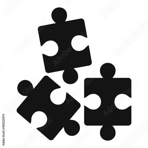 Sociology puzzles icon. Simple illustration of sociology puzzles vector icon for web design isolated on white background
