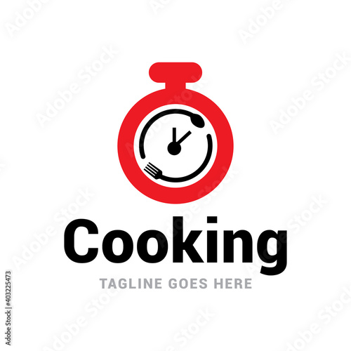 Cooking food fork and spoon restaurant logo icon vector template.