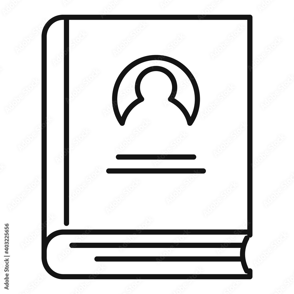 Sociology old book icon. Outline sociology old book vector icon for web design isolated on white background Sociology old book icon. Outline sociology old book vector icon for web design isolated on white background