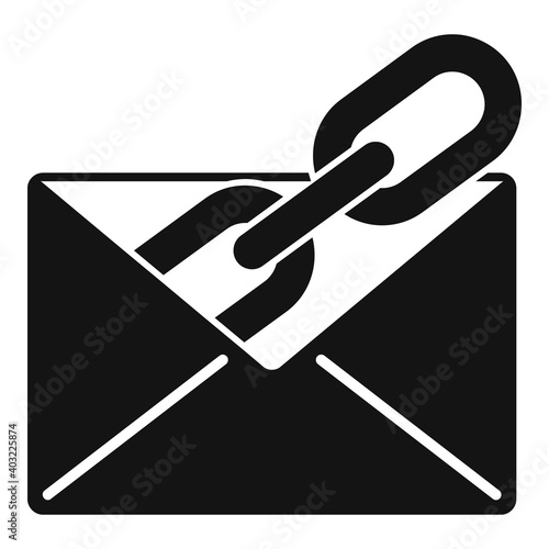 Mail backlink strategy icon. Simple illustration of mail backlink strategy vector icon for web design isolated on white background