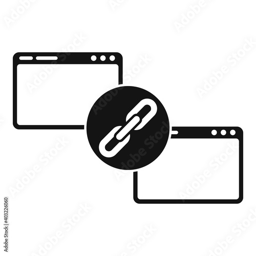 Backlink strategy advertising icon. Simple illustration of backlink strategy advertising vector icon for web design isolated on white background