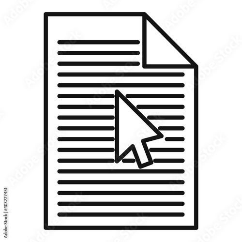 Backlink strategy paper icon. Outline backlink strategy paper vector icon for web design isolated on white background