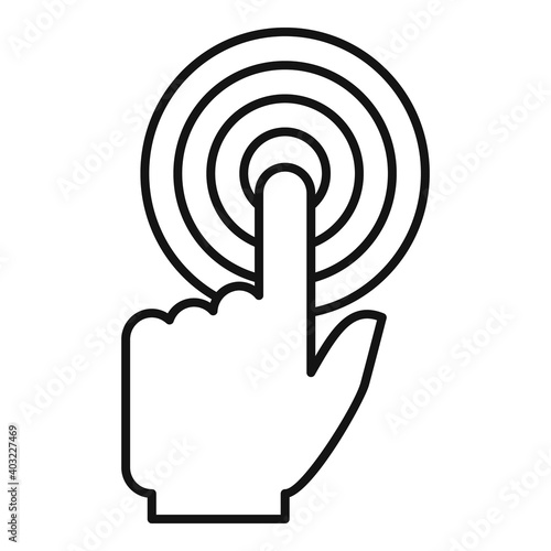 Backlink strategy touch icon. Outline backlink strategy touch vector icon for web design isolated on white background