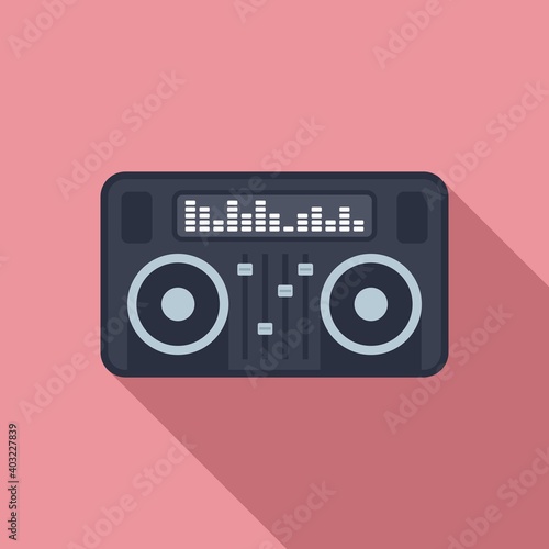 Dj deck icon. Flat illustration of dj deck vector icon for web design