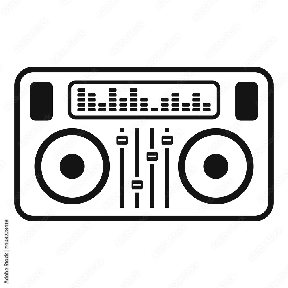 Dj deck icon. Simple illustration of dj deck vector icon for web design isolated on white background Dj deck icon. Simple illustration of dj deck vector icon for web design isolated on white background