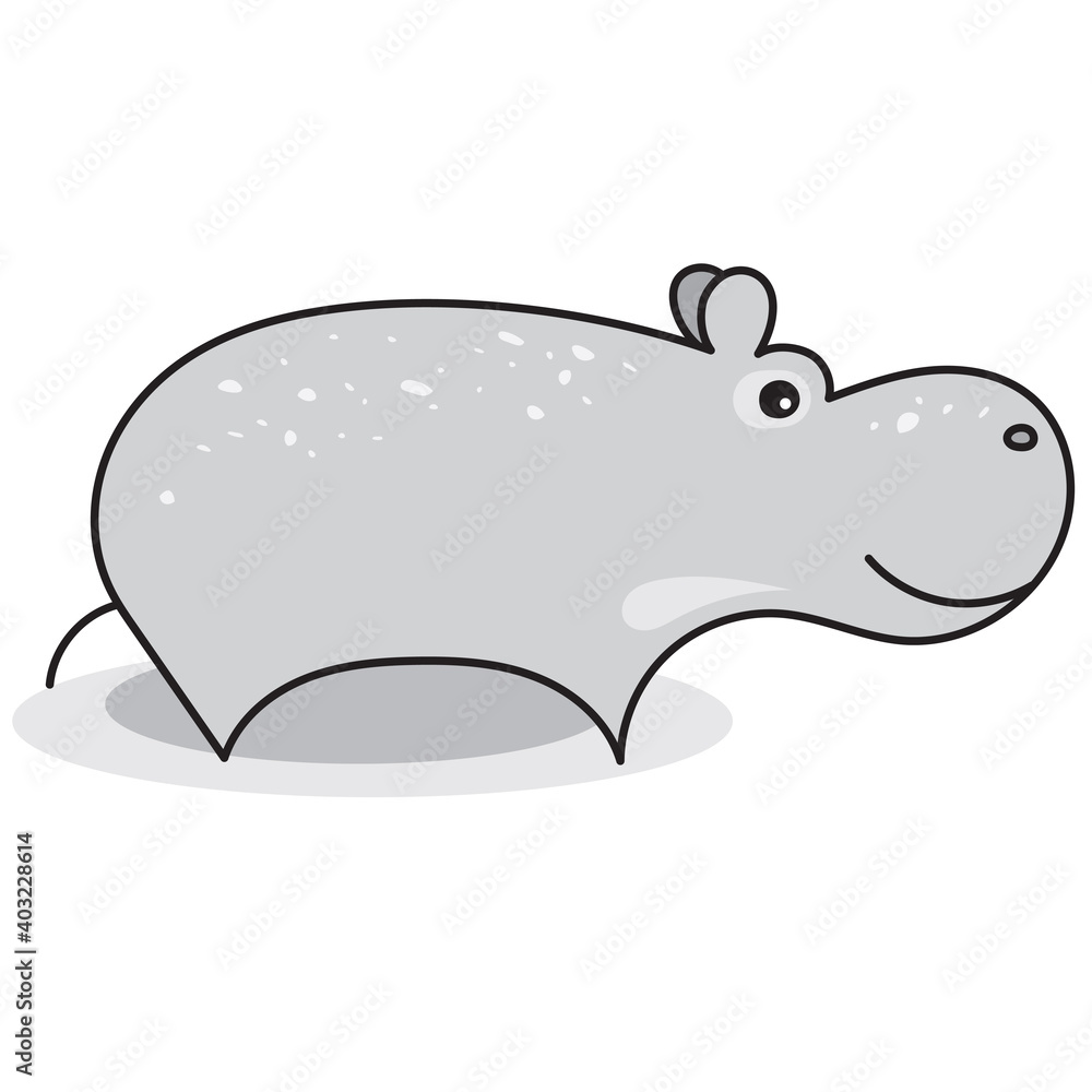 Sweet behemoth drawn in a simple style Sweet behemoth drawn in a simple style