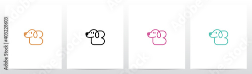 Letter Shaped Dog Letter Logo Design B