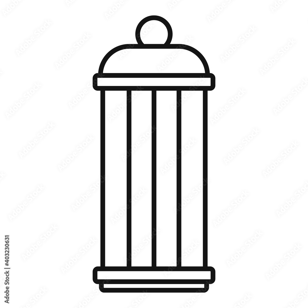 Metal bird feeders icon. Outline metal bird feeders vector icon for web design isolated on white background Metal bird feeders icon. Outline metal bird feeders vector icon for web design isolated on white background