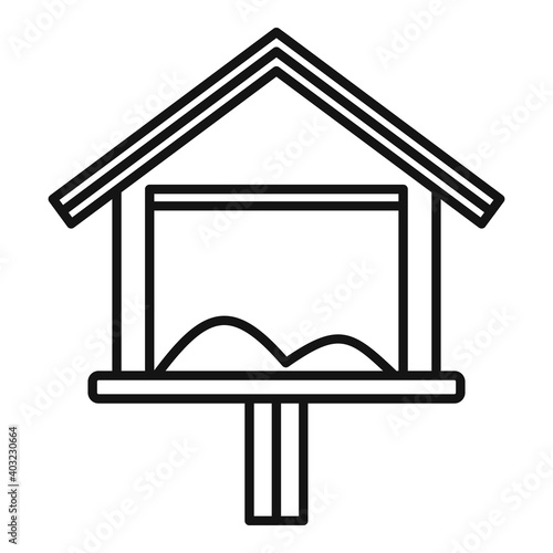Park bird feeders icon. Outline park bird feeders vector icon for web design isolated on white background