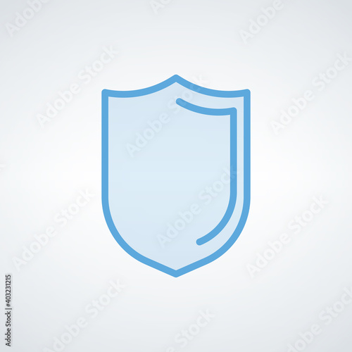 Vector blank shield icon fo...