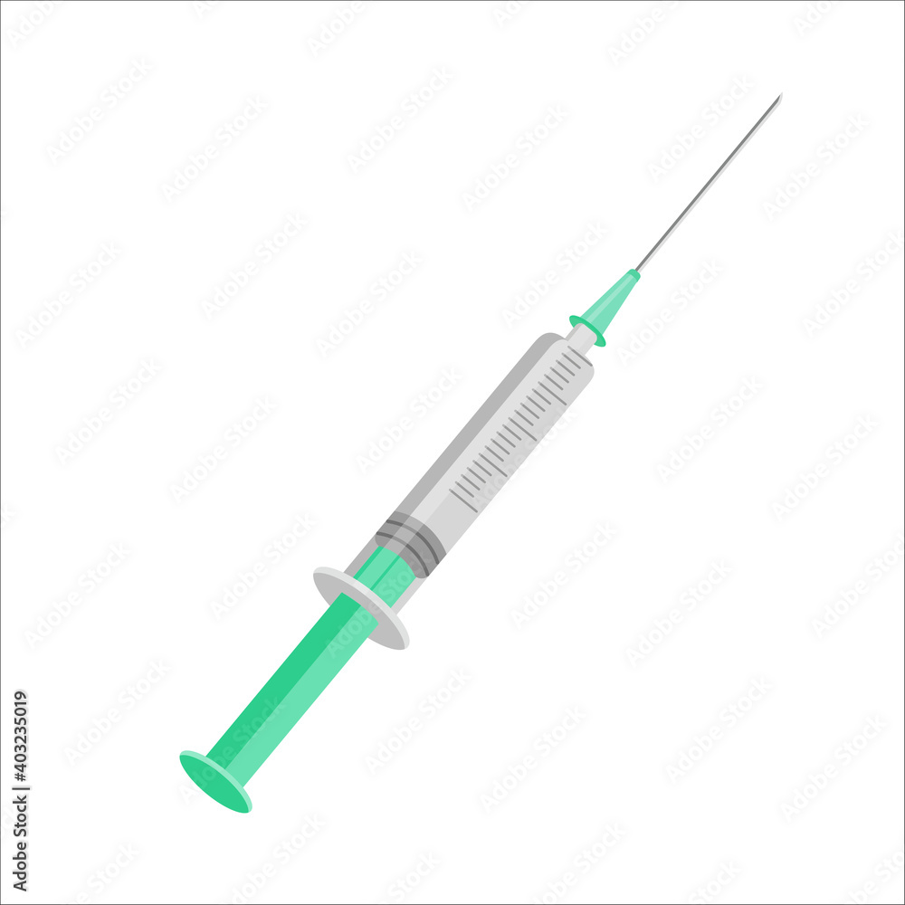 Fototapeta premium Syringe for injection.Vaccination against coronavirus, flu.
