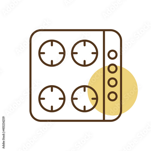 Cook top cooking panel. Induction stove hob