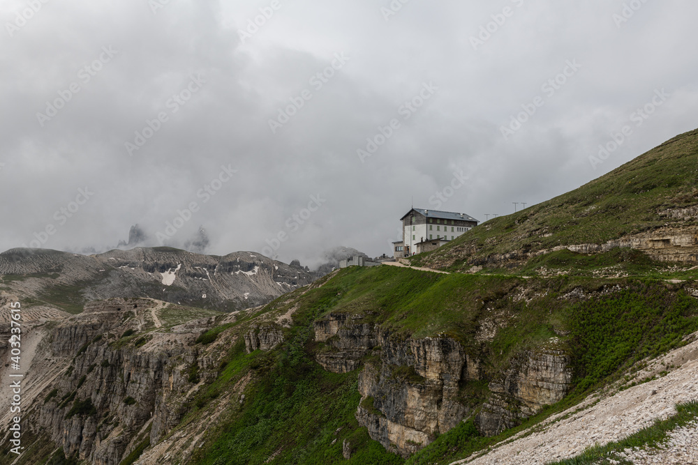 Dolomiten - Blick auf die Auronzo Hütte