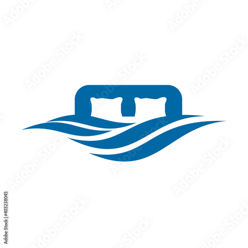 Bed logo icon design template