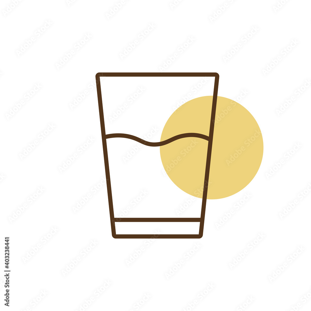 Glass of water vector icon. Kitchen appliance Glass of water vector icon. Kitchen appliance