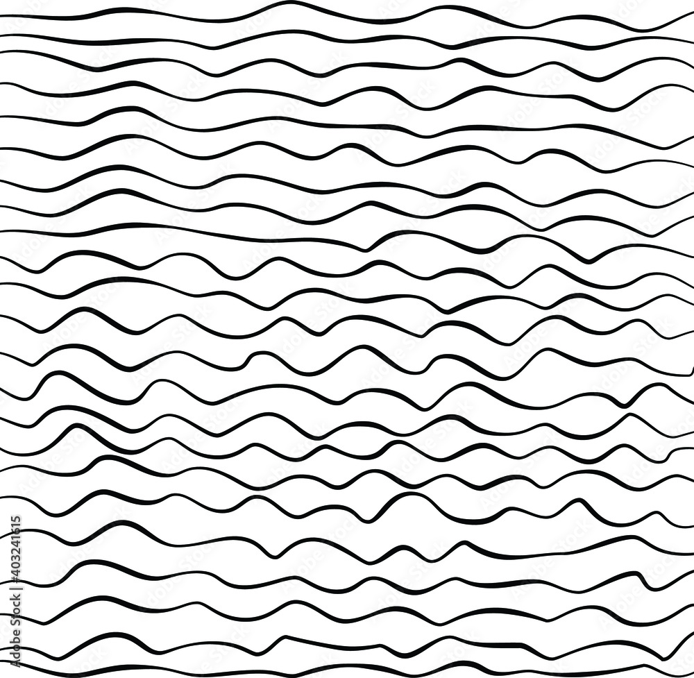 Abstract pattern with hand drawn waves. Abstract pattern with hand drawn waves.