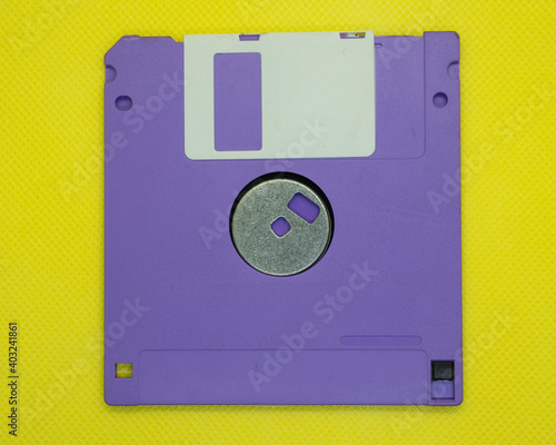 Back side of a 3.5 inch floppy disk