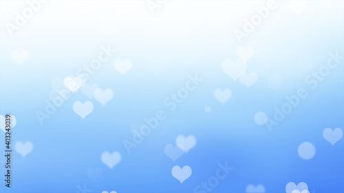 abstract valentine background with bokeh and Hearts