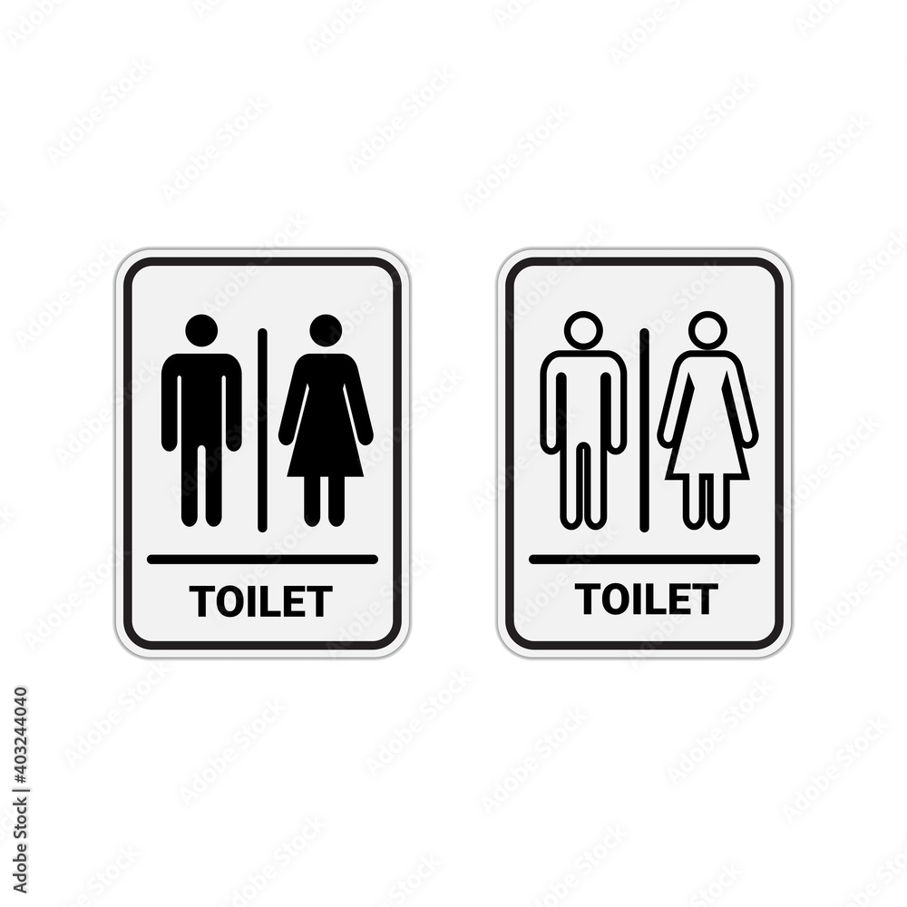Toilet sign isolated on white background. perfect use in office, hotel or public facilities. Toilet sign isolated on white background. perfect use in office, hotel or public facilities.