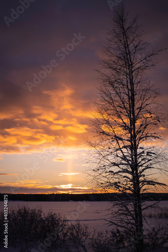 sunrise over the lake