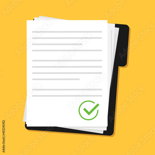 Vector icon contract or document papers design
