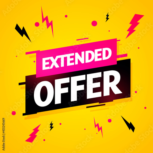 Vector Illustration Dynamic Extended Offer Label
