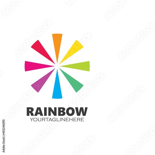 rainbow vector illusration design web template