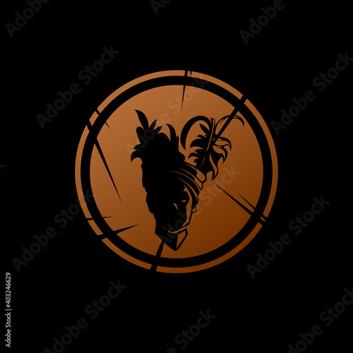 Tribal Chief Logo Design Vector