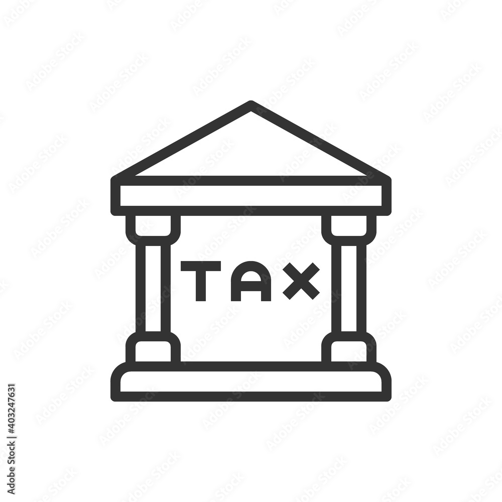 Bank tax icon vector illustration Bank tax icon vector illustration