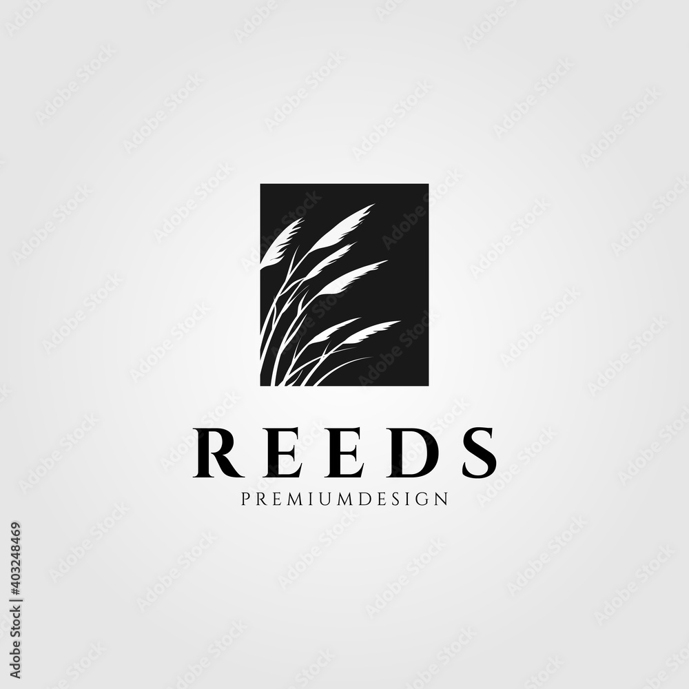 reeds logo vector minimalist illustration design reeds logo vector minimalist illustration design