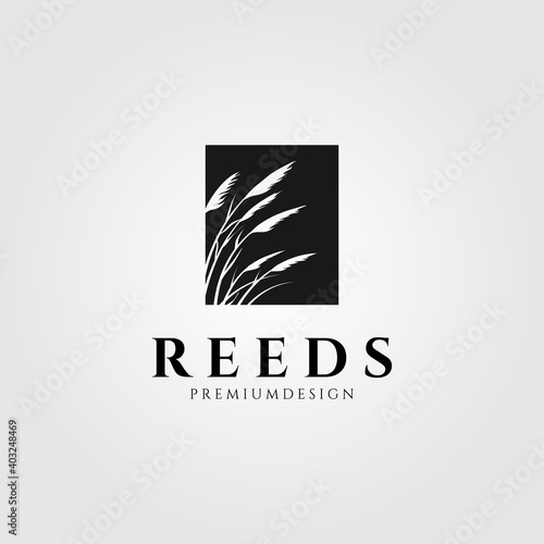 reeds logo vector minimalist illustration design