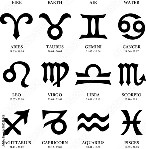 01A zodiac signs eps