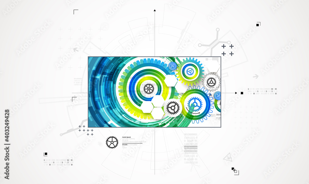 Abstract technology background. Communication concept, futuristic digital innovation background. Vector illustration
