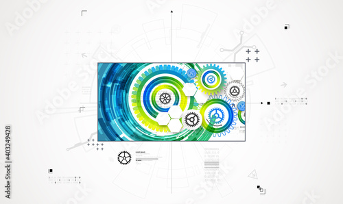 Abstract technology background. Communication concept, futuristic digital innovation background. Vector illustration