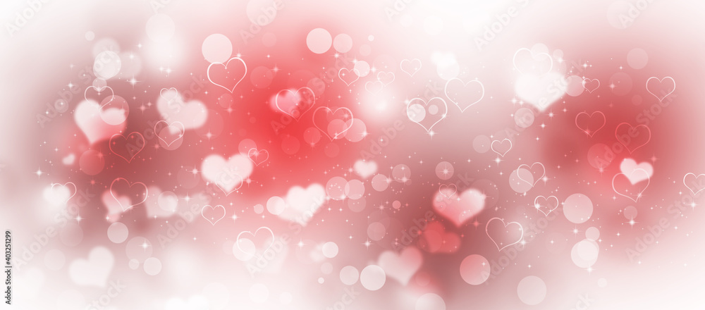 valentine hearts holiday banner