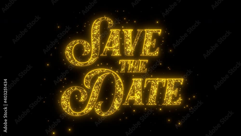 wedding save the date text animation