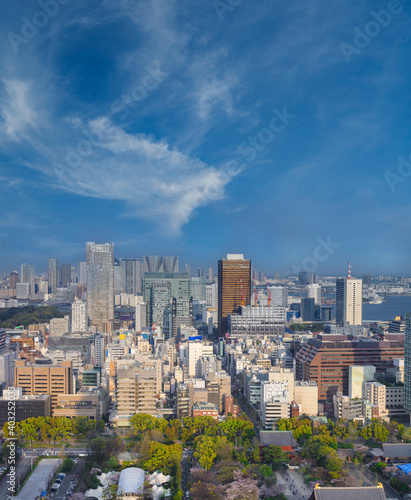 Tokyo Skyline, japan city cityscape at twilight, Tokyo is the world's most populous metropolis.