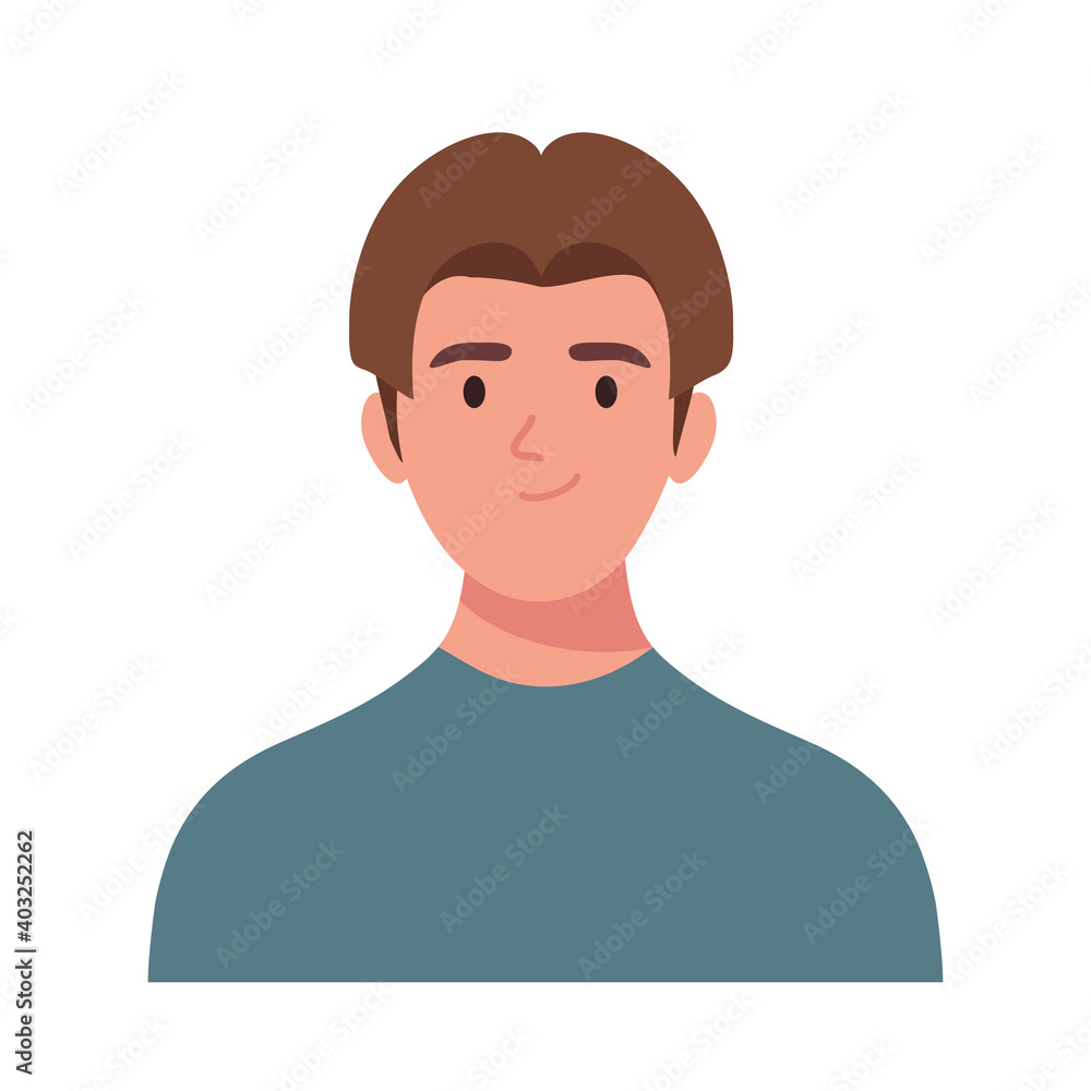 smiling young man avatar character vector illustration design smiling young man avatar character vector illustration design