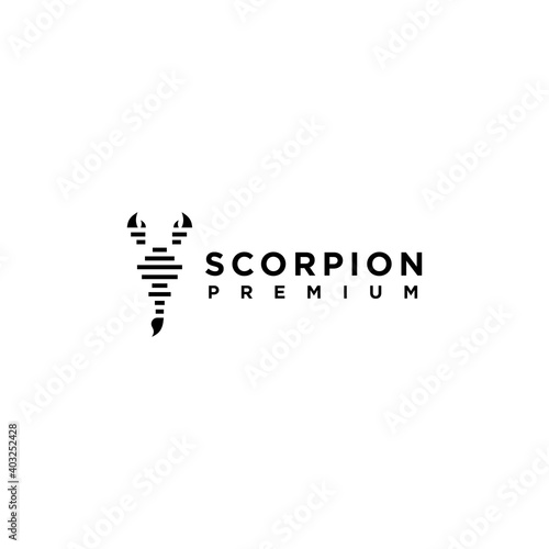 Scorpion logo line art vector symbol animal ,minimal poison Scorpio design vector 