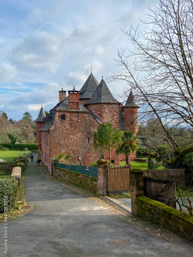 Château médiéval à Collonges-la-Rouge, Corrèze