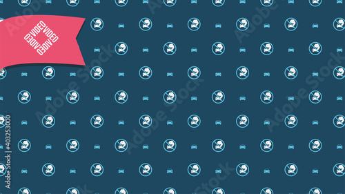 Background with prohibiting air pollution machine icons. Virtual background for video conferencing. Template for courses or webinars