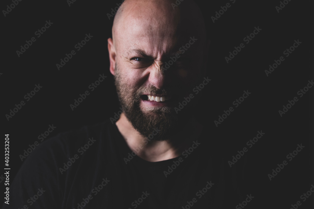 portrait of an angry man portrait of an angry man