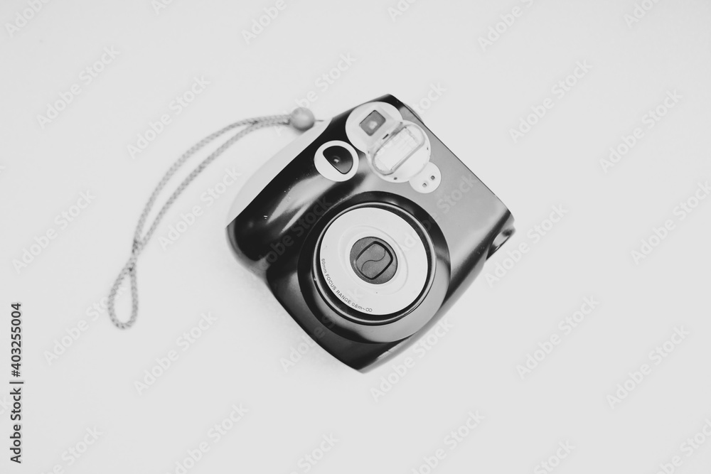 Black and white vintage camera