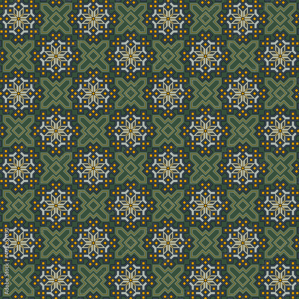 Ethnic geometric seamless pattern. Antique Turkish style.