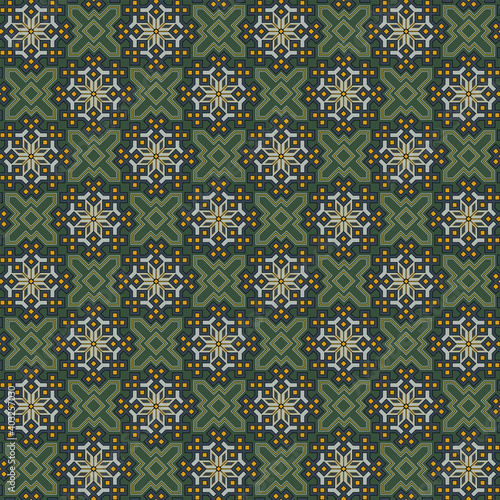 Ethnic geometric seamless pattern. Antique Turkish style.