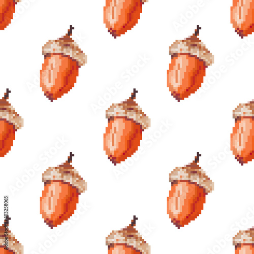 Pixel acorn. Pixel art 8 bit