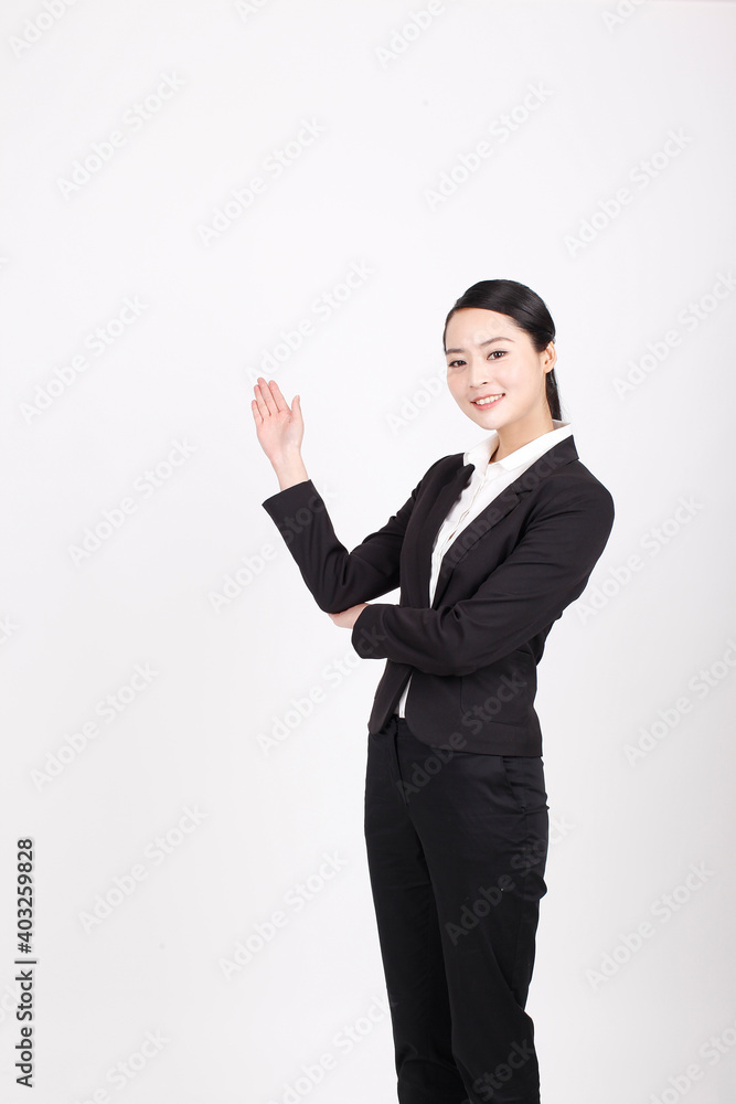 A young business woman in a suit A young business woman in a suit