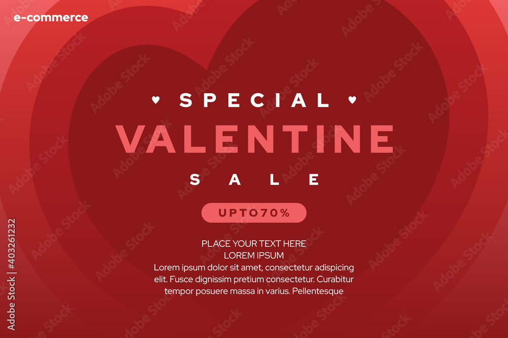 Valentine day sales promotion banner design suitable for social media post, brochure, poster, web banner etc.