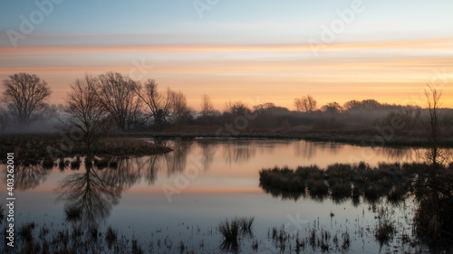 Winter sunrise over river © Nigel Matthews